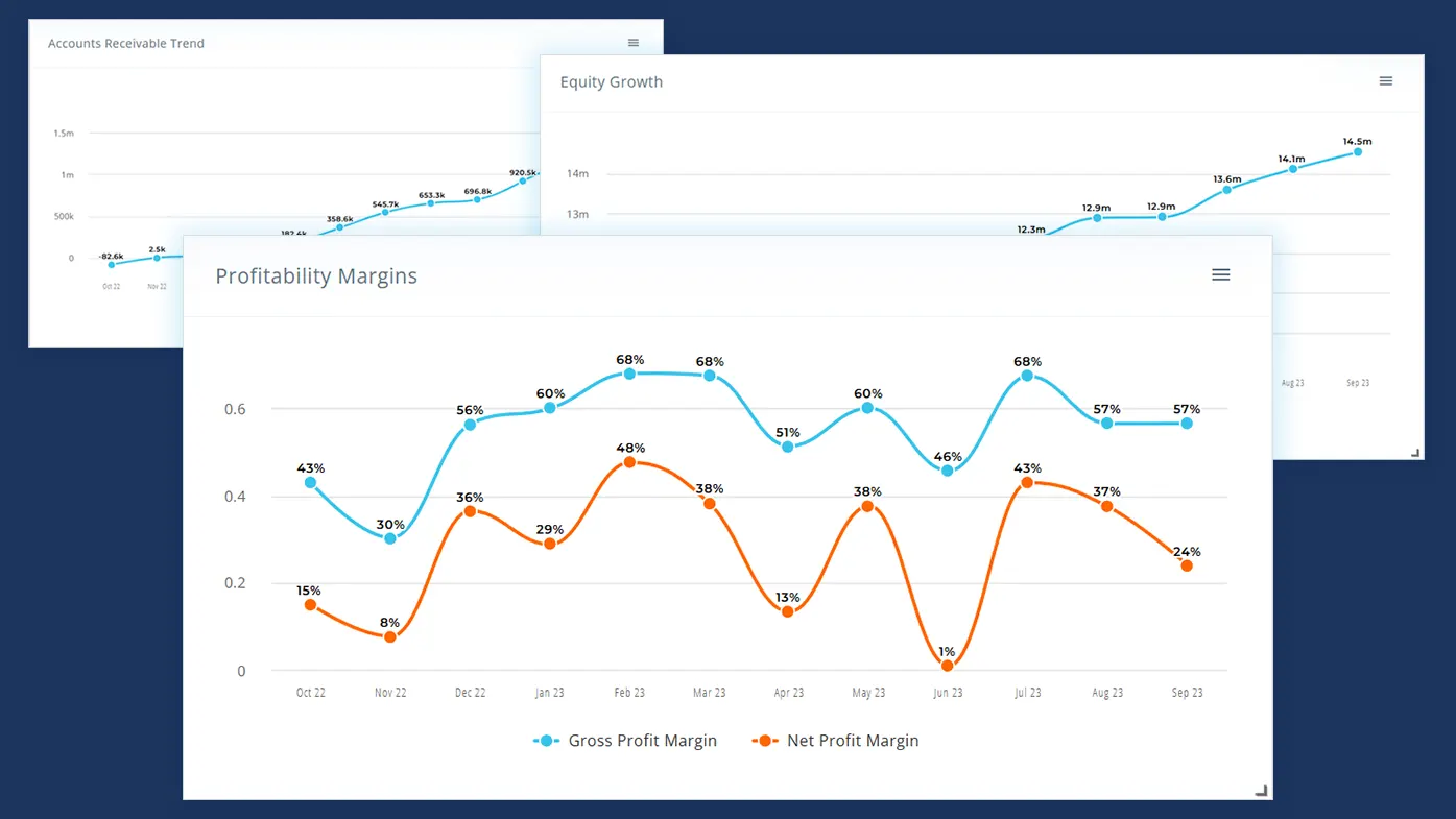 Overview of Reach Reporting financial dashboards and reporting features for accountants