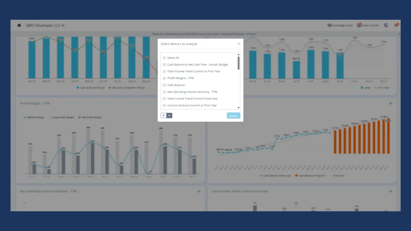 reach reporting ai financial reporting dashboard